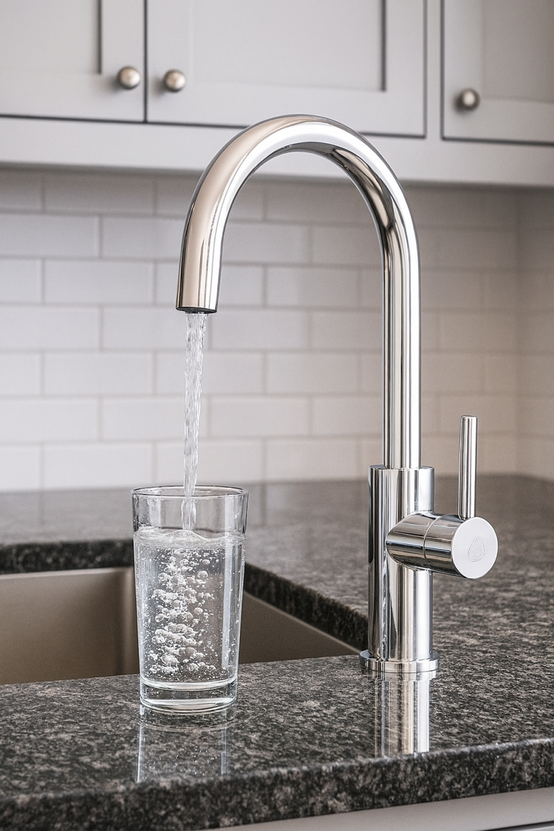 Eau gazeuse directement au robinet à Paris