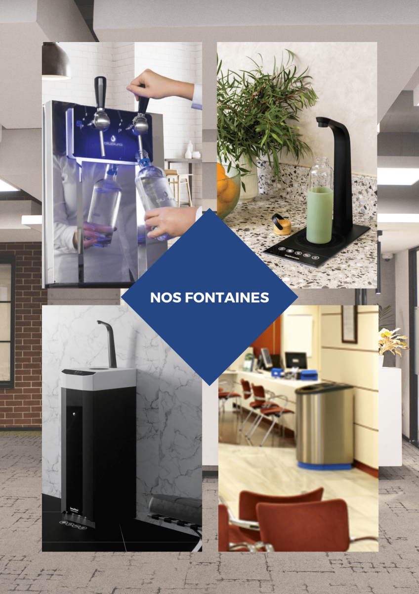 Fontaine à eau discrète pour les lieux publics