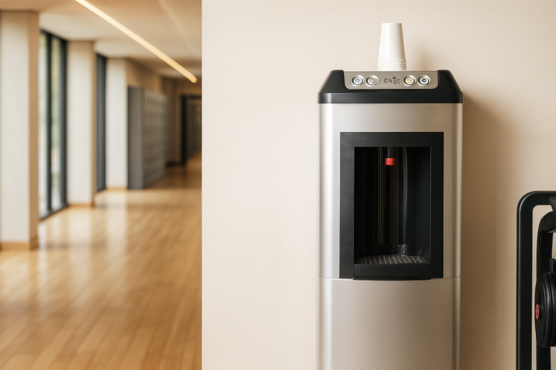 Fontaine à eau dans un complexe sportif modern